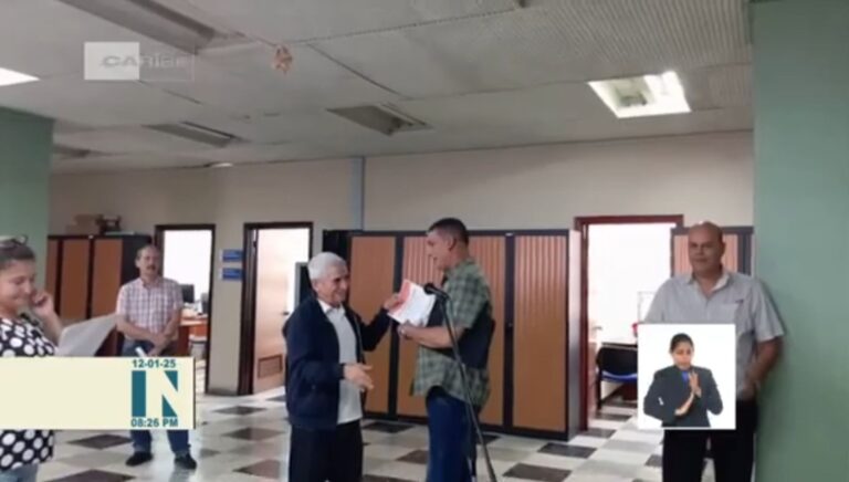 Reconocen a trabajadores del Despacho Nacional de Carga por su desempeño en 2024